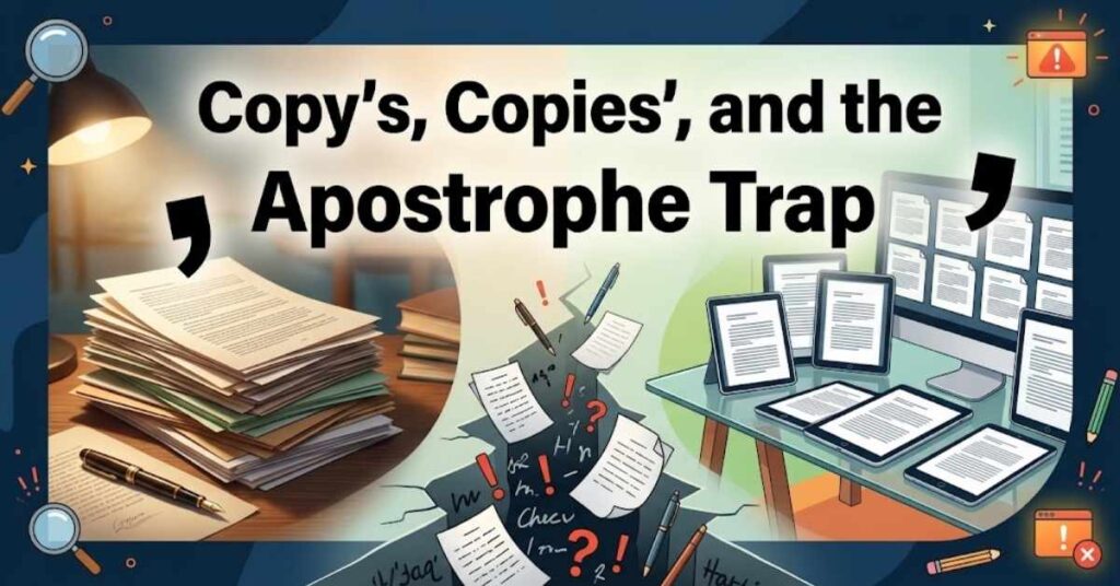 Copy’s, Copies’, and the Apostrophe Trap