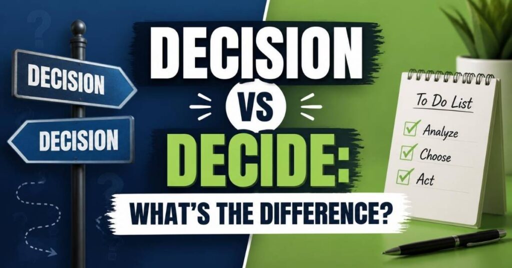 Decision vs Decide: What's the Difference?