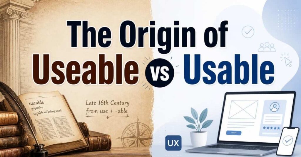 The Origin of Useable vs Usable