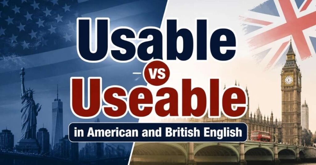 Usable vs Useable in American and British English