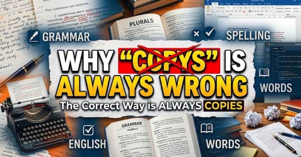 Why “Copys” Is Always Wrong