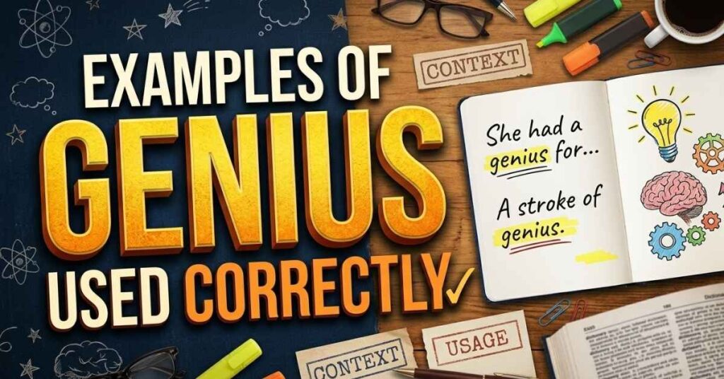 Examples of Genius Used Correctly