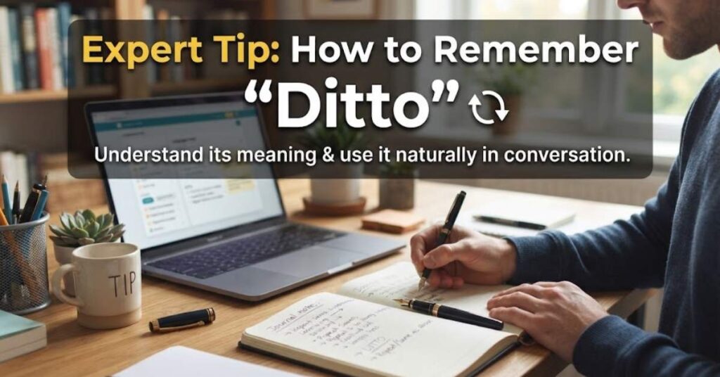 Expert Tip: How to Remember “Ditto”