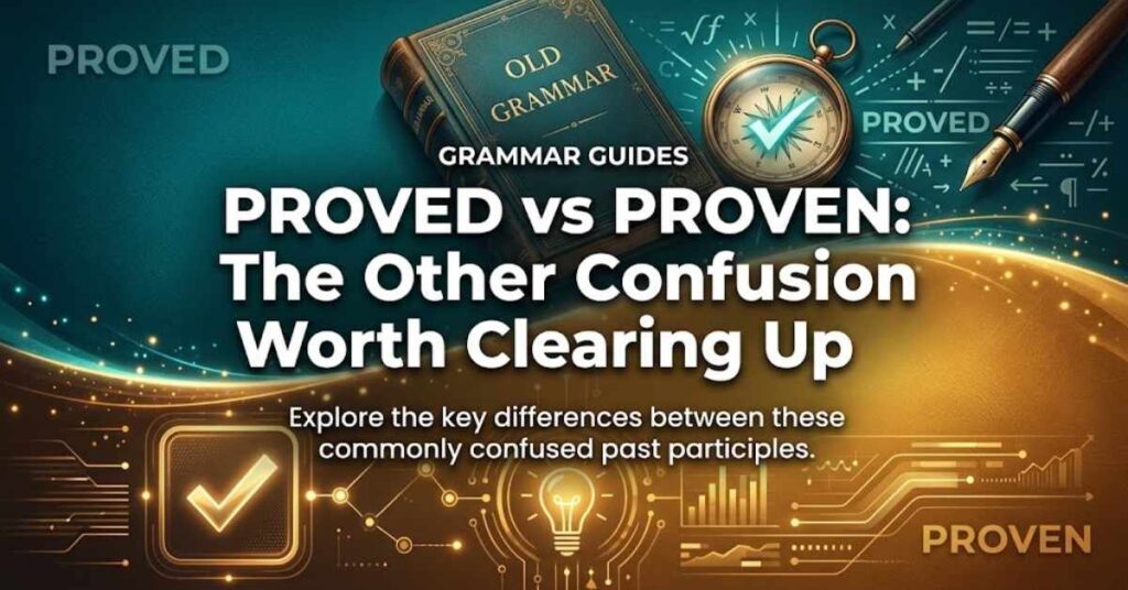 Proved vs Proven: The Other Confusion Worth Clearing Up