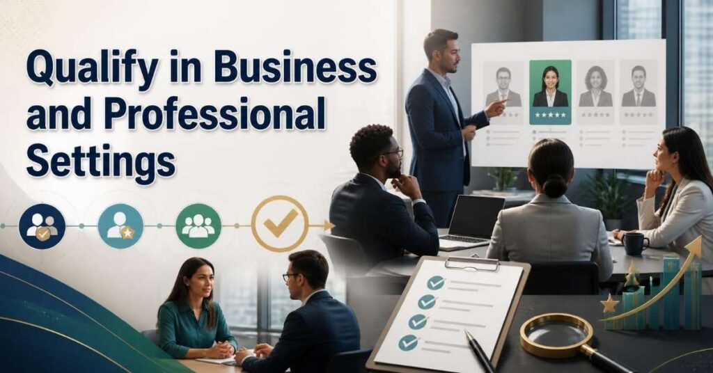 Qualify in Business and Professional Settings