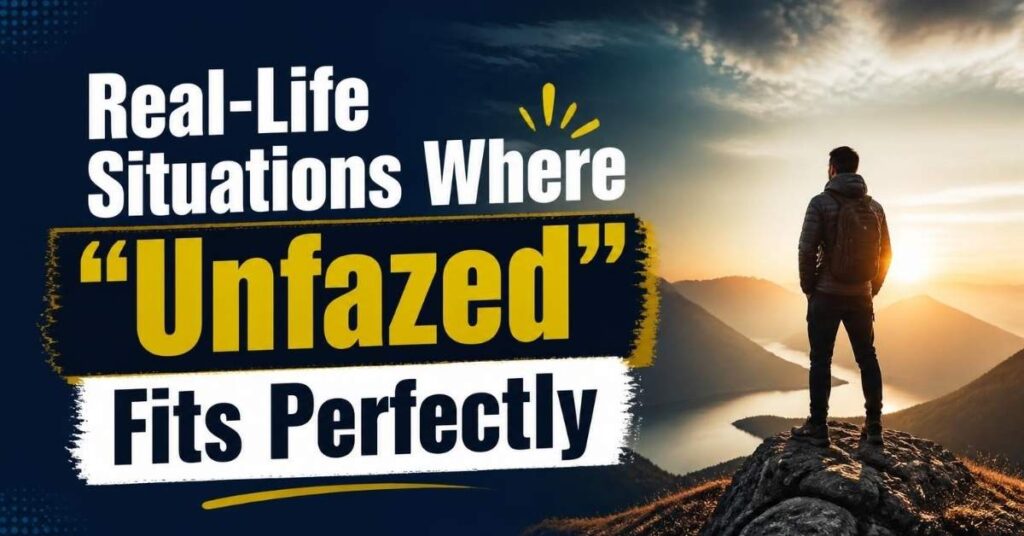 Real-Life Situations Where "Unfazed" Fits Perfectly