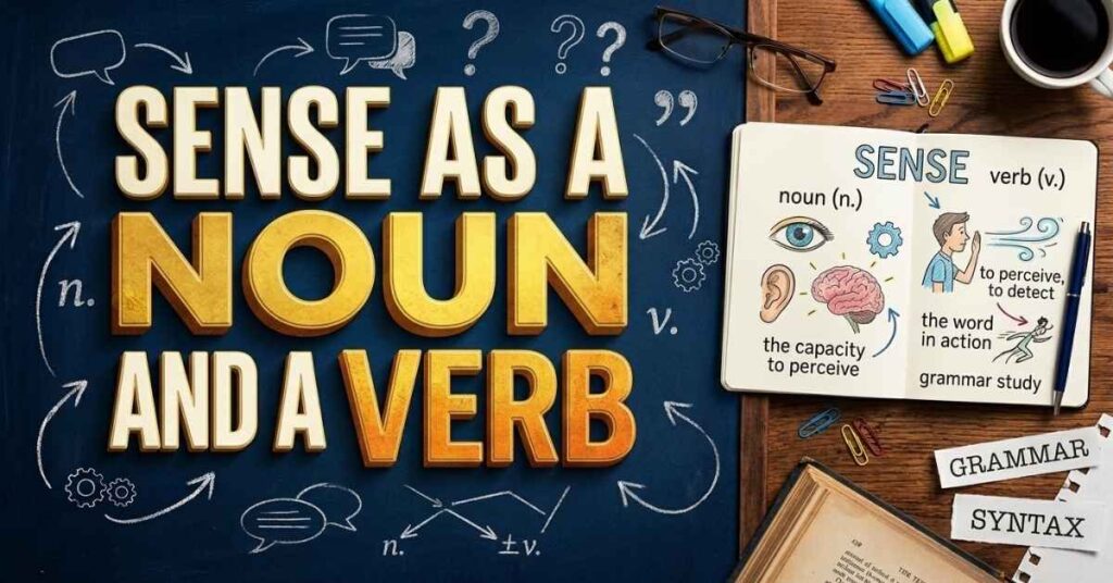 Sense as a Noun and a Verb