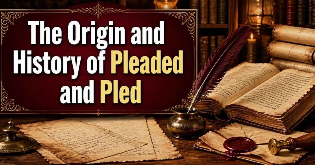The Origin and History of Pleaded and Pled