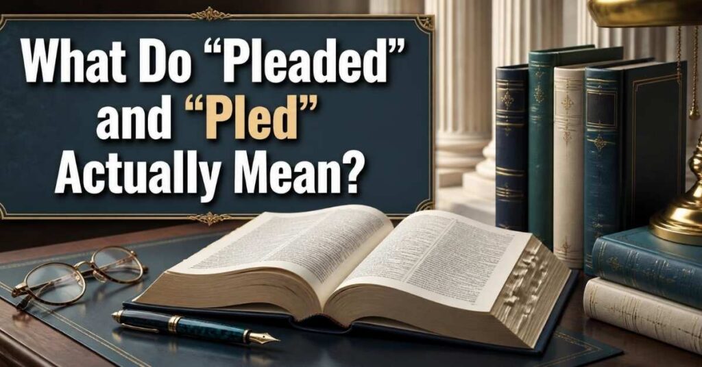What Do “Pleaded” and “Pled” Actually Mean?