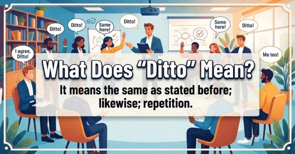 What Does “Ditto” Mean?