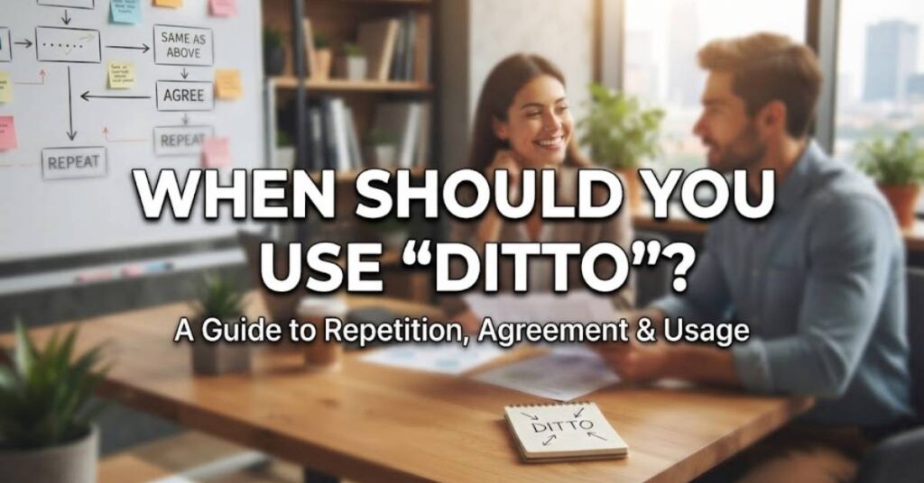 When Should You Use “Ditto”?